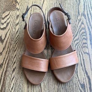 Bueno tan sandals, size 40 (which is a 9).  May have worn once, if that!